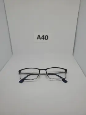 52-17-140 Flexon E1076-033 Eyeglasses Frame E1076 001 Mens Gunmetal Half Rim Rectangular