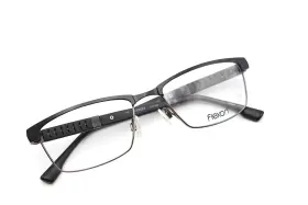Flexon E1111001 E1110 Latitude 001 Black 55-18-145 Eyeglass Frames Flexible Titanium J244