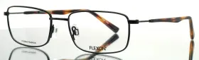Flexon H6012 001 Black Mens Rectangle Full Rim Eyeglasses 53-18-140 B 33