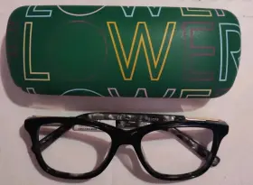 Flr6015 Flower 1f12 Eyeglass Frames Black 53 18 140 Nwt With Case 97 Msrp