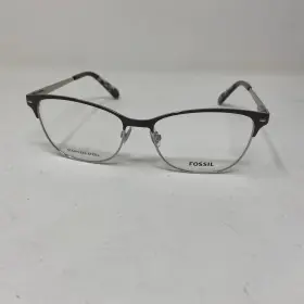 53-16-140 Fossil 299y Fos 7034 Full Rim Eyeglass Frame Purple Silver Flex Hinge