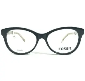 52-16-140 Fossil Fos6044 Eyeglasses Frames Him Black Round Cat Eye Thick Rim