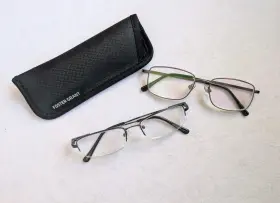 53-16-144 Foster Grant Eyeglass Frames Only Lot Of 2 And Case