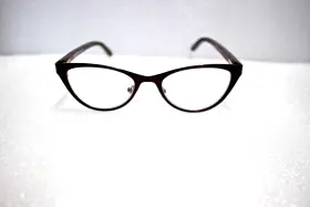 Sro619 Foster Grant Ez2c Cateye Eyewear Purple Brown Wood Grain Iskra Prp
