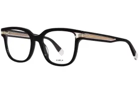 Vfu582v Furla 0700 Eyeglasses Frame Womens Black Full Rim Square Shape 52mm