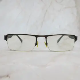 53-18-140 Fysh 3373-401 Urban Eyewear Eyeglasses Frame Mens Brown Half Rim