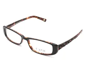 3410-271 Fysh 3410 271 Rectangle Black Tortoise Womens Eyeglasses 51mm