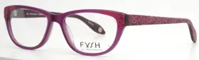 53-16-135 Fysh 3496 823 Purple Pink Womens Semi Cat Eye Full Rim Eyeglasses B 35