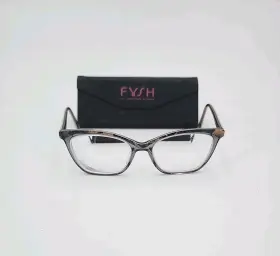 55-17-140 Fysh S400 Glasses 3680 Eyeglasses Women S Cat Eye Frames Only With Case