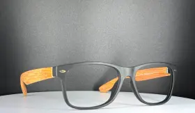 Gr1001 Gamma Ray Optics C8 Black Brown Square Full Rim Eyeglasses Frames Only