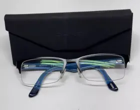 Gant Ga0102a-3 Eyeglasses Frame P93 Mens Black Rectangular Half Rim 58-19-150