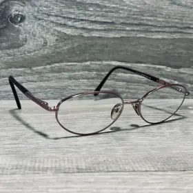 Genny 708-5371 708 5371 Eyeglass Frames Womens 53-17-135 Red Metal Oval Only