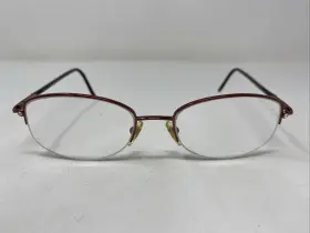 51-18-135 Genny 748-b Italy 5342 Red Wine Metal Half Rim Eyeglasses Frame D503