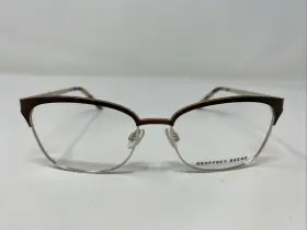 52-16-135 Geoffrey Beene G227 Brn B 37 Brown/gold Full Rim Eyeglasses Frame 7825