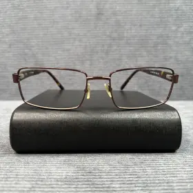 59-19-155 Geoffrey Beene Gt24 Brn Brown Rectangular Eyeglass Frames Mens