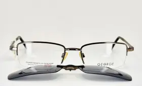 52-19-140 George 3122 New 20 Copper Unisex Rectangle Half Rim Eyeglasses B 31