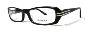 54-17-135 Gianni Po Gp-y06 Special Edition Gp Y06 Eyewear New Black Plastic Frames