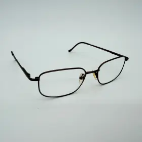 Gioia Ga010 Italian Design Brown Metal Rectangular Eyeglass Frames 52-17-135
