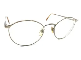 163-816 Giorgio Armani 163 816 Gold Brown Round Eyeglasses Frames 51-19 135 Italy Unisex