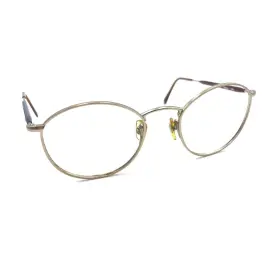 627-816 Giorgio Armani 627 816 Matte Gold Brown Round Eyeglasses Frames 49-19 140 Italy