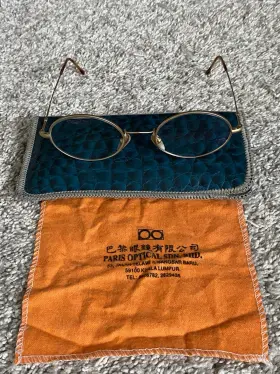 642-v Giorgio Armani Vtg 703 49 19 140 Glasses Frame Gold Tortoise Round Panto