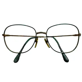 52-135 Girard 3560 Vintage Gold Green Eyeglasses Full Rim Made In France
