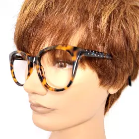 Gl1014 Glamour Editors Pick Womens Eyeglasses Frame Co1 Brown Tortoise
