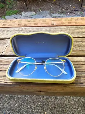 0238s Gucci Vintage Round Gold Frames Gg 001 47 22 145