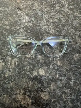 Gg0566o Gucci 0566o 003 Square Light Blue Demo Lens 52 Mm Womens Eyeglasses