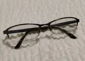 52-17-135 Gucci 1721 Gg 1721/y 3u6 Half Rim Gunmetal Purple Eyeglasses Optical Frame