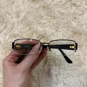 2878 Gucci Gg 65z Black Gold Half Rim Eyeglasses Frames 52-17 135 Italy Narrow
