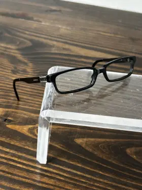 2939 Gucci 2939/strass Gg Womens Polished Black Rectangular Full Rim Eyeglasses Frame