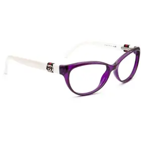 3682 Gucci Vintage Womens Eyeglasses Gg 4uk Purple/white Cat Eye Frame Italy