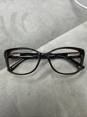 3683 Gucci Rare Black Havana Textile Stripe Eyeglasses Gg 2xf Optyl 53/15-135mm