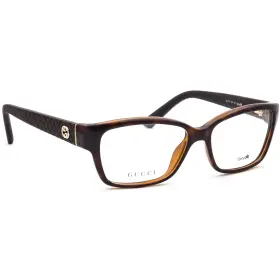 3717 Gucci Eyeglasses Gg Ini Dark Havana Brown Square Frame Italy 51 14 140