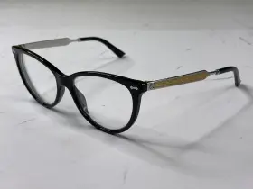 3818 Gucci Authentic Gg Black Gold Frame Eyeglasses Glasses