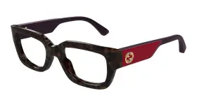 Gg1666o Gucci 889652500591 Havana Red 008 Eyeglasses