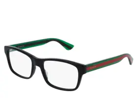 Gg0006o-6-55 Gucci 0006o 006 55 Black Green Red Eyeglasses Unisex Gg0006o