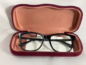 Gg00180 Gucci 001 Polished Black Frames Eyeglasses Gg00180 Gucci 001 Polished Black Frames Eyeglasses