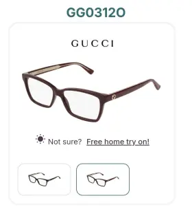Gg0312o Gucci Frame Only No Lenses Included