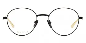 Gg03370 Gucci Round Black Eyeglasses Mens -