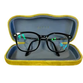 Gg0390o Gucci Authentic Eyeglasses Frames Black Gold Unisex Style