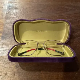 Gg0396o Gucci Womens Gold Frame Demo Lens Geometric Eyeglasses 56mm