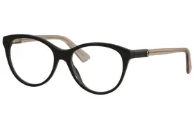 Gg0486o Gucci Womens Eyeglasses Gucci-logo Gg/0486/o 004 Black Frame 54mm