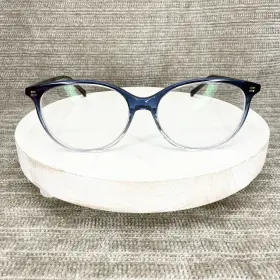 53-16-140 Gucci Gg0550o Eyeglasses Frames 008 Blue Clear Gradient Round Italy