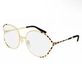 Gg0596oa Gucci Demo Round Ladies Eyeglasses 003 58