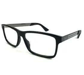 57-16-150 Gucci Gg0692o Eyeglasses Frames 004 Shiny Black Gunmetal Gray Xl