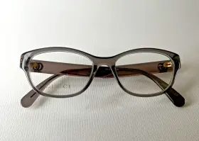 Gg0717o Gucci Authentic Dark Transparent Gray Eyeglass Frames 51 17 140