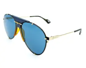 Gg0740s Gucci Aviator Blue Lens 61-15-135mm Unisex Sunglasses 002