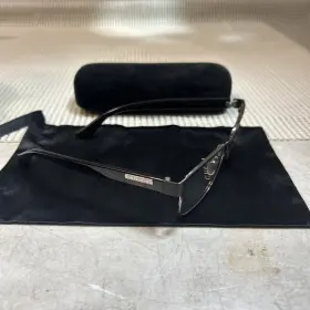 Gg0750o Gucci New 001 56mm Black Silver Web Eyeglasses Frames Italy